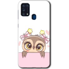 Gramaphone Galaxy M31 Kılıf Hd Desen Baskılı Arka Kapak - Sevimli Baykuş