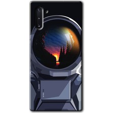 Gramaphone Galaxy Note 10 Kılıf Hd Desen Baskılı Arka Kapak - Astronot