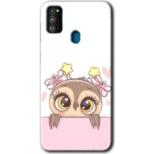 Gramaphone Galaxy M21 Kılıf Hd Desen Baskılı Arka Kapak - Sevimli Baykuş