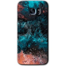 Gramaphone Galaxy S7 Edge Kılıf Hd Desen Baskılı Arka Kapak - Liquid Colorfull