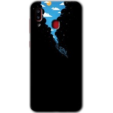 Gramaphone Galaxy A20 Kılıf Hd Desen Baskılı Arka Kapak - Derinlere Yolculuk