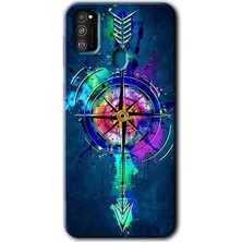 Gramaphone Galaxy M21 Kılıf Hd Desen Baskılı Arka Kapak - Gizemli Pusula