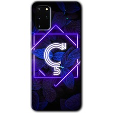 Gramaphone Galaxy S20 Plus Kılıf Hd Desen Baskılı Arka Kapak - Dark Neon Yaprak Ç Harfi