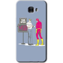 Gramaphone Galaxy C7 Pro Kılıf Hd Desen Baskılı Arka Kapak - Hız Limiti