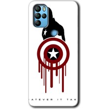 Gramaphone General Mobile Gm 21 Pro Kılıf Hd Desen Baskılı Arka Kapak + Kırılmaz Cam - Captain Amerika