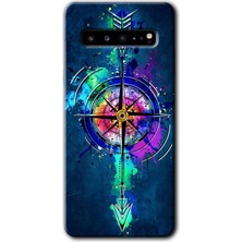 Gramaphone Galaxy S10 Plus Kılıf Hd Desen Baskılı Arka Kapak - Gizemli Pusula