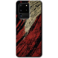 Gramaphone Galaxy S20 Ultra Kılıf Hd Desen Baskılı Arka Kapak + Esnek Nano Cam - Kumaş Deseni 6