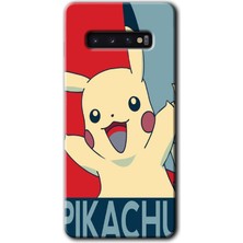 Gramaphone Galaxy S10 Kılıf Hd Desen Baskılı Arka Kapak - Pikaçhu