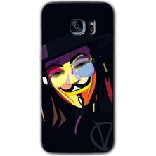 Gramaphone Galaxy S7 Edge Kılıf Hd Desen Baskılı Arka Kapak + Esnek Nano Cam - Vendetta