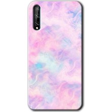 Gramaphone Huawei Y8P Kılıf Hd Desen Baskılı Arka Kapak - Pembe-Duman