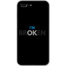 Gramaphone iPhone 7 Plus Kılıf Hd Desen Baskılı Arka Kapak + Kırılmaz Cam - Im Broken
