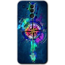 Gramaphone Huawei Mate 20 Lite Kılıf Hd Desen Baskılı Arka Kapak - Gizemli Pusula