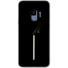 Gramaphone Galaxy S9 Kılıf Hd Desen Baskılı Arka Kapak + Kırılmaz Cam - Sönmüş Kibrit
