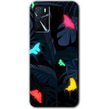 Gramaphone Oppo A16 Kılıf Hd Desen Baskılı Arka Kapak + Kırılmaz Cam - Lighter Butterfly