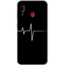 Gramaphone Galaxy A20 Kılıf Hd Desen Baskılı Arka Kapak + Kırılmaz Cam - Heart Rytm