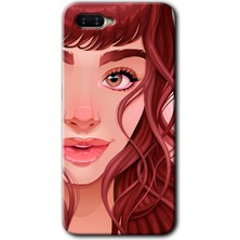 Gramaphone Oppo Rx 17 Neo Kılıf Hd Desen Baskılı Arka Kapak - Kızıl Kız