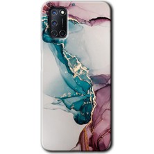Gramaphone Oppo A72 Kılıf Hd Desen Baskılı Arka Kapak - Liquid Mermer