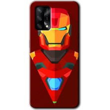 Gramaphone Oppo A54 Kılıf Hd Desen Baskılı Arka Kapak + Kırılmaz Cam - Iron Man Çizim