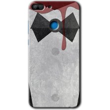 Gramaphone Honor 9 Lite Kılıf Hd Desen Baskılı Arka Kapak + Esnek Nano Cam - Gentleman Blood