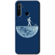 Gramaphone Realme 6i Kılıf Hd Desen Baskılı Arka Kapak - Uzay Işçisi