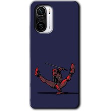 Gramaphone Redmi K40 Kılıf Hd Desen Baskılı Arka Kapak + Kırılmaz Cam - Deadpool 3
