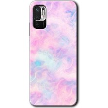 Gramaphone Redmi Note 10 5g Kılıf Hd Desen Baskılı Arka Kapak - Pembe-Duman