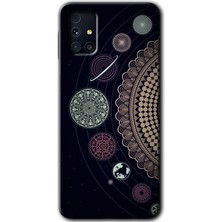 Gramaphone Galaxy M31S Kılıf Hd Desen Baskılı Arka Kapak + Kırılmaz Cam - Gezegen Döngüsü