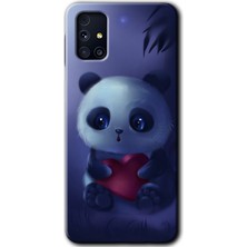 Gramaphone Galaxy M31S Kılıf Hd Desen Baskılı Arka Kapak + Esnek Nano Cam - Bebek Panda