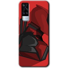 Gramaphone Vivo Y53S Kılıf Hd Desen Baskılı Arka Kapak + Kırılmaz Cam - Deadpool