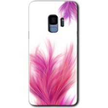 Gramaphone Galaxy S9 Kılıf Hd Desen Baskılı Arka Kapak + Kırılmaz Cam - Pembe Tüy