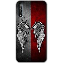 Gramaphone Huawei P Smart S Kılıf Hd Desen Baskılı Arka Kapak + Kırılmaz Cam - Lucifer