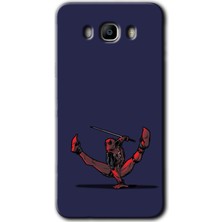 Gramaphone Galaxy J7 2016 Kılıf Hd Desen Baskılı Arka Kapak + Kırılmaz Cam - Deadpool 3