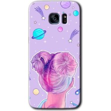 Gramaphone Galaxy S7 Edge Kılıf Hd Desen Baskılı Arka Kapak - Uzaylı Kız