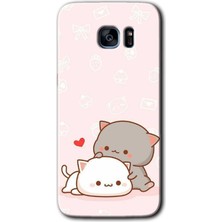 Gramaphone Galaxy S7 Edge Kılıf Hd Desen Baskılı Arka Kapak - Kedi Aşkı