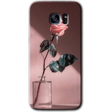 Gramaphone Galaxy S7 Edge Kılıf Hd Desen Baskılı Arka Kapak - Retro Gül