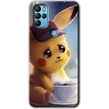 Gramaphone Omix X300 Kılıf Hd Desen Baskılı Arka Kapak + Kırılmaz Cam - Üzgün Pikaçu