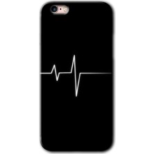 Gramaphone iPhone 6s Plus Kılıf Hd Desen Baskılı Arka Kapak + Kırılmaz Cam - Heart Rytm