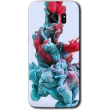 Gramaphone Galaxy S7 Edge Kılıf Hd Desen Baskılı Arka Kapak + Esnek Nano Cam - Renkli Karışım