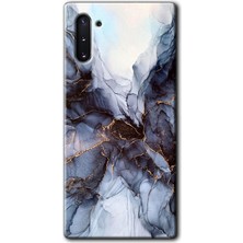 Gramaphone Galaxy Note 10 Kılıf Hd Desen Baskılı Arka Kapak + Esnek Nano Cam - Otantik Mermer