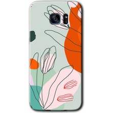 Gramaphone Galaxy S7 Edge Kılıf Hd Desen Baskılı Arka Kapak - Vektör Çiçekler