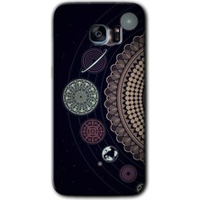 Gramaphone Galaxy S7 Edge Kılıf Hd Desen Baskılı Arka Kapak - Gezegen Döngüsü