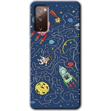 Gramaphone Galaxy S20 Fe Kılıf Hd Desen Baskılı Arka Kapak - Kedi Galaksi