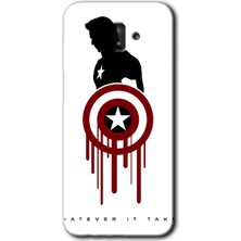 Gramaphone Galaxy J6 Plus Kılıf Hd Desen Baskılı Arka Kapak - Captain Amerika