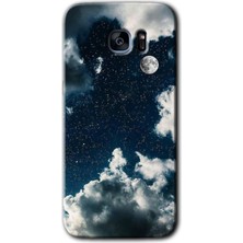Gramaphone Galaxy S7 Edge Kılıf Hd Desen Baskılı Arka Kapak - Gece Gökyüzü