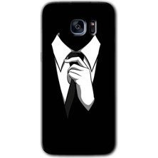 Gramaphone Galaxy S7 Edge Kılıf Hd Desen Baskılı Arka Kapak - Smokin