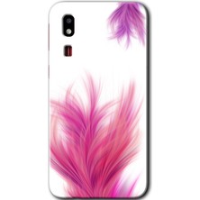 Gramaphone Galaxy A2 Core Kılıf Hd Desen Baskılı Arka Kapak - Pembe Tüy