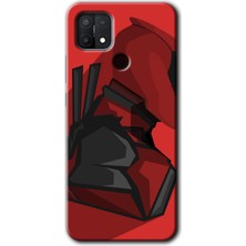 Gramaphone Oppo A15S Kılıf Hd Desen Baskılı Arka Kapak + Kırılmaz Cam - Deadpool