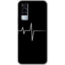 Gramaphone Vivo Y53S Kılıf Hd Desen Baskılı Arka Kapak + Esnek Nano Cam - Heart Rytm