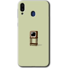 Gramaphone Galaxy M20 Kılıf Hd Desen Baskılı Arka Kapak + Esnek Nano Cam - Retro-Tv