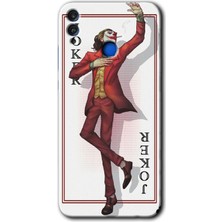 Gramaphone Honor 8x Kılıf Hd Desen Baskılı Arka Kapak + Kırılmaz Cam - Joker Iskambil